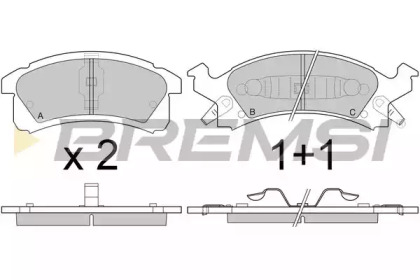 Комплект тормозных колодок BREMSI BP2779