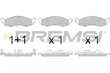 Комплект тормозных колодок BREMSI BP2791