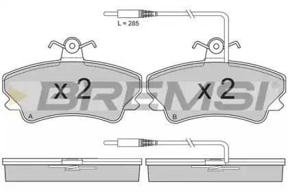 Комплект тормозных колодок BREMSI BP2809