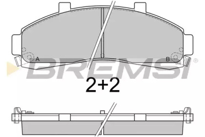 Комплект тормозных колодок BREMSI BP2829