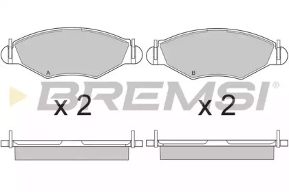 Комплект тормозных колодок BREMSI BP2847