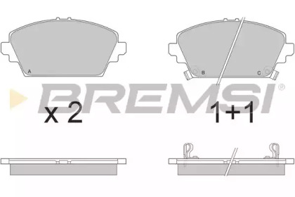 Комплект тормозных колодок BREMSI BP2870