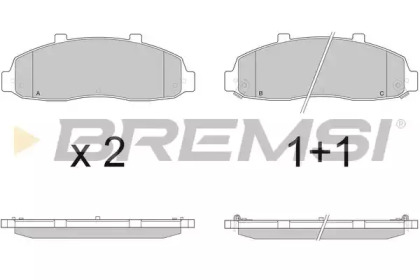 Комплект тормозных колодок BREMSI BP2877