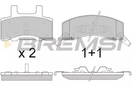 Комплект тормозных колодок BREMSI BP2885