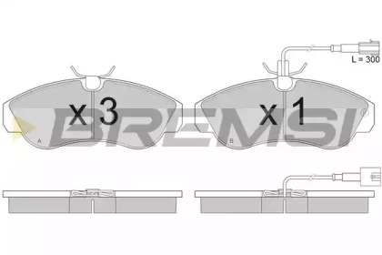 Комплект тормозных колодок BREMSI BP2889