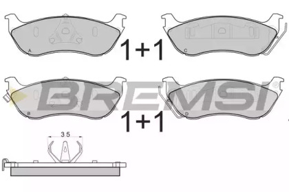 Комплект тормозных колодок BREMSI BP2892