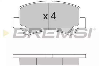 Комплект тормозных колодок BREMSI BP2894