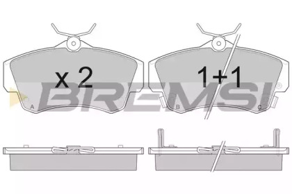 Комплект тормозных колодок BREMSI BP2908