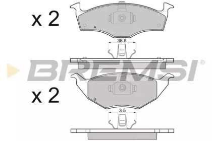 Комплект тормозных колодок BREMSI BP2914