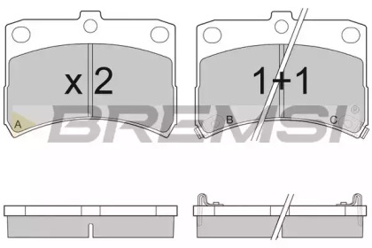 Комплект тормозных колодок BREMSI BP2929