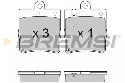 Комплект тормозных колодок BREMSI BP2936