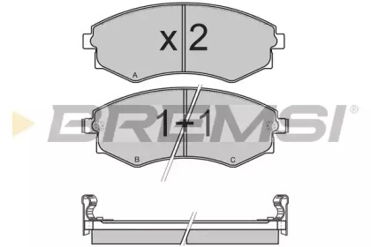 Комплект тормозных колодок BREMSI BP2964