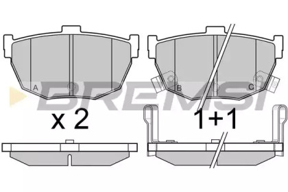 Комплект тормозных колодок BREMSI BP2967