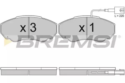 Комплект тормозных колодок BREMSI BP2997