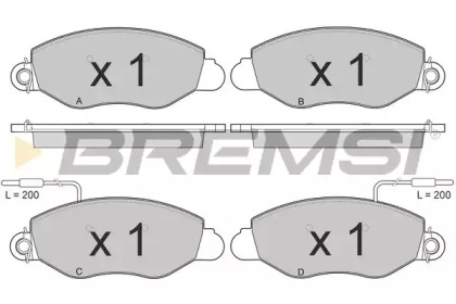 Комплект тормозных колодок BREMSI BP3016