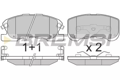 Комплект тормозных колодок BREMSI BP3018