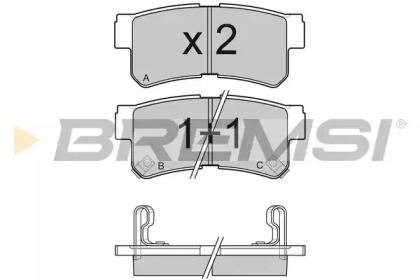 Комплект тормозных колодок BREMSI BP3043