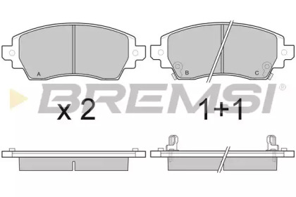 Комплект тормозных колодок BREMSI BP3053