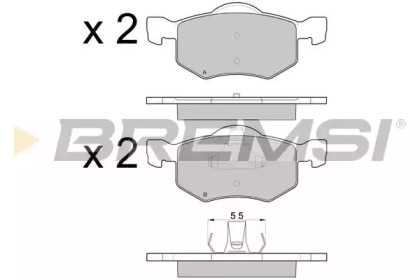 Комплект тормозных колодок BREMSI BP3058