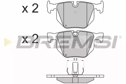 Комплект тормозных колодок BREMSI BP3102