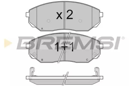 Комплект тормозных колодок BREMSI BP3116