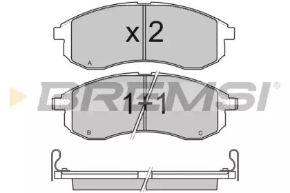 Комплект тормозных колодок BREMSI BP3132