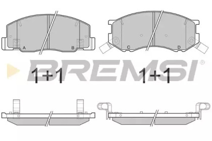 Комплект тормозных колодок BREMSI BP3144