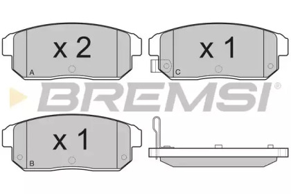 Комплект тормозных колодок BREMSI BP3184