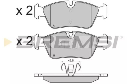 Комплект тормозных колодок BREMSI BP3193