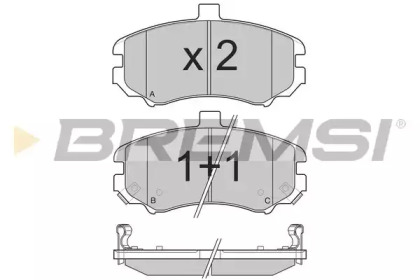 Комплект тормозных колодок BREMSI BP3197