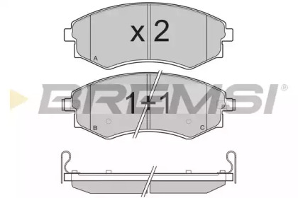 Комплект тормозных колодок BREMSI BP3202