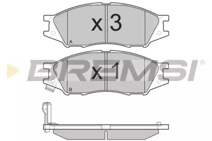 Комплект тормозных колодок BREMSI BP3208