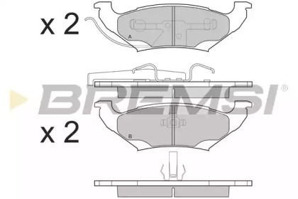 Комплект тормозных колодок BREMSI BP3223