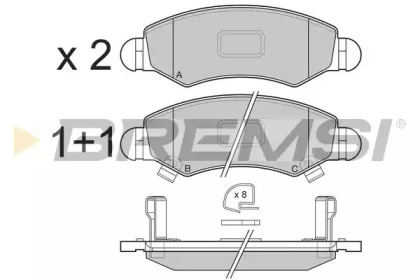 Комплект тормозных колодок BREMSI BP3229
