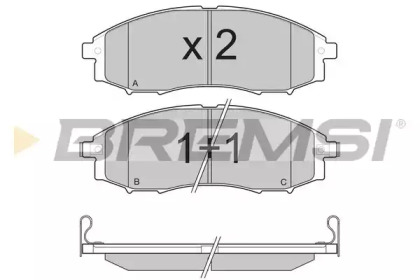 Комплект тормозных колодок BREMSI BP3230