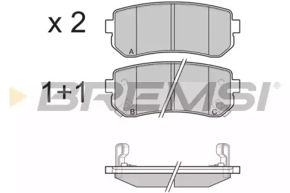 Комплект тормозных колодок BREMSI BP3241