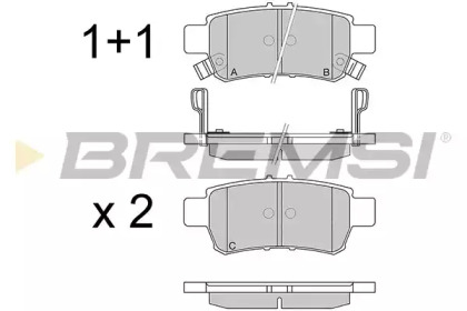 Комплект тормозных колодок BREMSI BP3259