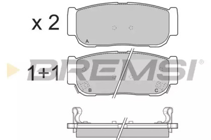 Комплект тормозных колодок BREMSI BP3267