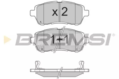 Комплект тормозных колодок BREMSI BP3316