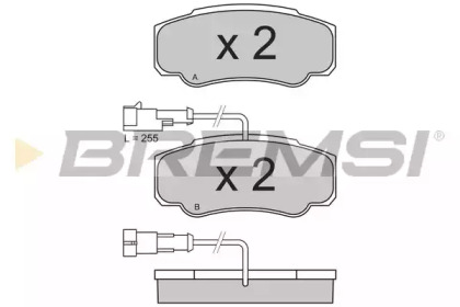 Комплект тормозных колодок BREMSI BP3357