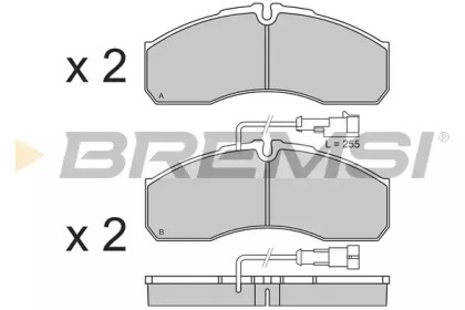 Комплект тормозных колодок BREMSI BP3360