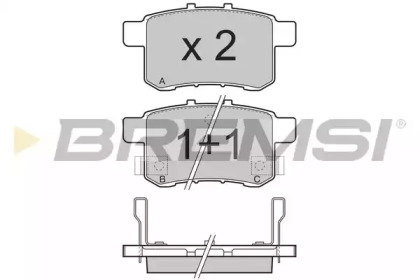 Комплект тормозных колодок BREMSI BP3370