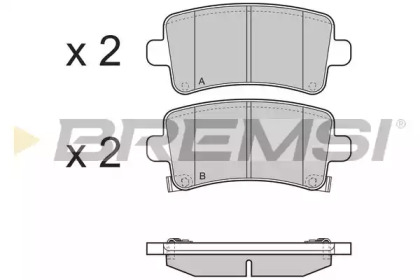 Комплект тормозных колодок BREMSI BP3379