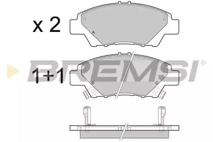 Комплект тормозных колодок BREMSI BP3446