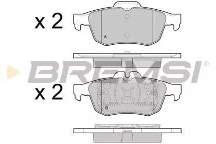 Комплект тормозных колодок BREMSI BP3468