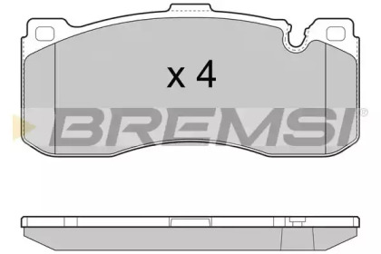 Комплект тормозных колодок BREMSI BP3472