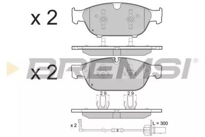 Комплект тормозных колодок BREMSI BP3476