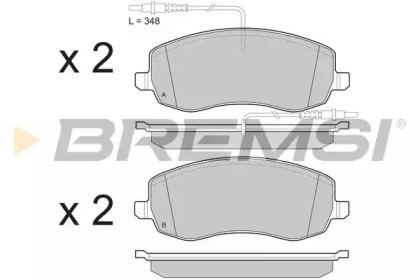 Комплект тормозных колодок BREMSI BP3499