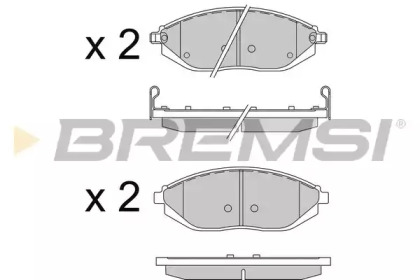 Комплект тормозных колодок BREMSI BP3513