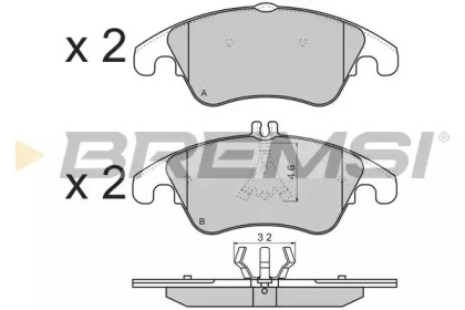 Комплект тормозных колодок BREMSI BP3515